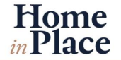 Home in place logo black text